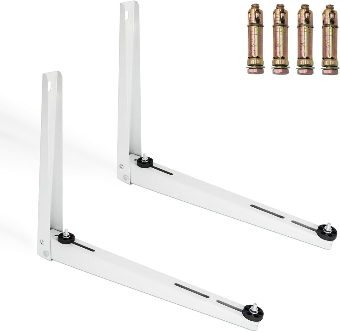 Mini Split Wall Mounting Bracket for 9000-36000 BTU Universal Air Conditioners Heat Pumps Compressors, Heavy Duty Foldable Support Bracket for Ductless Mini Split, HVAC