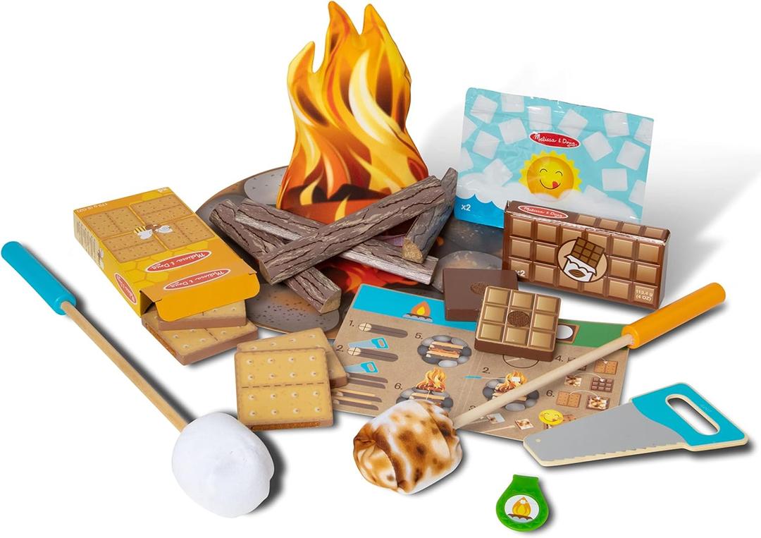 Melissa & Doug Let's Explore Campfire S'Mores Play Set Play Campfire Sets For Kids Ages 3+