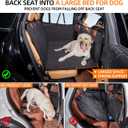 YJGF Back Seat Extender,Dog Seat Cover for Back Seat,Hard Bottom Car Seat Cover for Dogs,Dog Hammock for Car,Back Seat Pet Cover for Dogs(Black,for Car/SUV/Small Truck)
