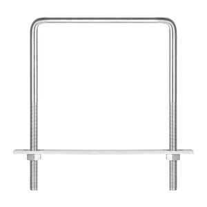 uxcell Square U-Bolts, 152mm(5.98") Inner Width 200mm Length M10 304 Stainless Steel U Clamp Bolt with Nuts and Plates, for Boat Trailer