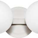 Bathroom Vanity Light Fixtures, Modern 2 Lights Globe Wall Sconce Lighting Brushed Nickel, Porch Wall Mount Light Fixture for Bathroom, Mirror Cabinets Hallway Stairs (Brushed Nickel, 2-Light)
