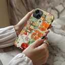 LUMARKE for iPhone 15 Plus Case,Cute Floral Cover,Wireless Charging