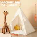 Kids Teepee Tent for Kids, Kid Play Tents for Girls & Boys, Gifts Playhouse for Indoor Outdoor Games, Toddler Toys House for Baby (Tee Pee for Child)