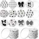 36 Pcs Coquette Aesthetic Compact Mirror Bulk Black Bow Party Favors Portable Travel Makeup Pocket Purse Mirror for Women Wedding Bridal Shower Quinceanera Party Favor