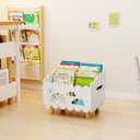 Wood Kids Bookshelf, Montessori Bookshelf, With 2 Adjustable Dividers, Suitable for Kids' Rooms, Nursery & Classroom, Kids Bookshelf And Toy Storage, Toddler Book Rack, Nursery Book Shelves, Kids Bookcase