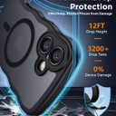 SPIDERCASE Magnetic for iPhone 16 Case, [Curly Wave Edge] with [2 Tempered Glass Screen Protector] [Full Camera Protection] Anti-Fingerprint Anti-Scratch Case for iPhone 16 6.1, Black