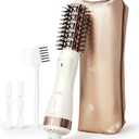 1.5 Inch Barrel Round Brush Blow Dryer (2.8 Plus Bristles), Negative Ionic One Step Volumizer Dryer, 4-in-1 Hot air Brush-Not for Europe Travel (White)