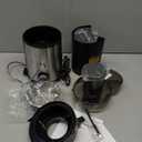 Qcen Juicer Machine, 800W Centrifugal Juicer Extractor with Wide Mouth 3 Feed Chute for Fruit Vegetable, Easy to Clean, Stainless Steel, BPA-free (Black)