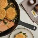 COOKLIFE 12 Inch Lightweight Pre-Seasoned Cast Iron Skillets with Handle Cover - Smooth Polished Surface, Easy to Clean Cast Iron Pan Use in the Oven, on the Stove or Grill, Over a Campfire