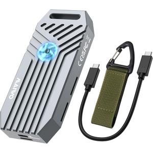 MAIWO 40Gbps NVMe SSD Enclosure, USB4 External M.2 NVMe Enclosure for 2280 M-Key,Tool-Free Installation, Compatible with Thunderbolt 4/3/USB4/USB C, with Cooling Fan, Aluminum Alloy Shell (K1695F)