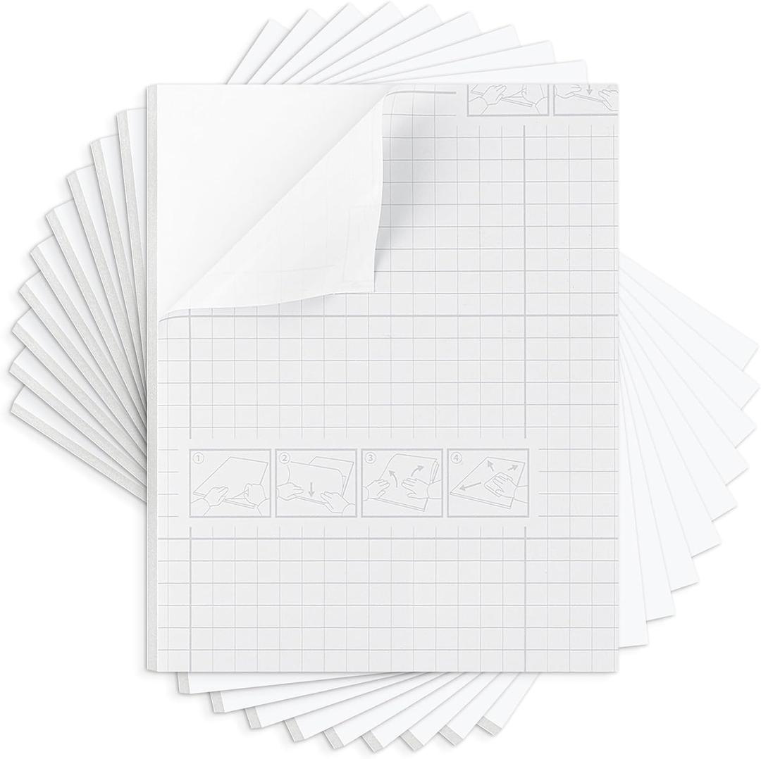 Mat Board Center, Pack of 10, 8X10 Self Adhesive Foam Board for Picture and Poster Mounting, Lightweight White Color Foam Board for Crafts, Artworks, 3/16 Inches Thick