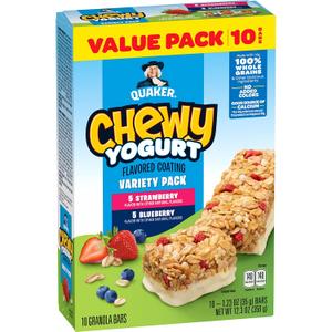 Quaker Chewy Yogurt Bars - Variety Pack 10ct (EXP 09/06/26)