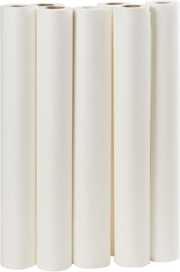 McKesson Medical Exam Table Paper [12 Rolls]  Bed Table Sheet Cover Ideal for Diaper Changing, Waxing, Nursing, Chiropractor, Patternmaking, Tracing - Smooth Paper Roll - White, 21 in x 225 ft ("21"x225' FT", White, Smooth)