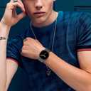 Sport Band for Samsung Galaxy Watch 8 Band 40mm 44mm/Watch 8 Classic 46mm Men Women, Seamless Soft Silicone Replacement Strap for Samsung Watch 8 Bands Correa Accessories (S/M-20mm width(135mm-195mm), 19-Black/Light Gray/Space Gray/Navy Blue)