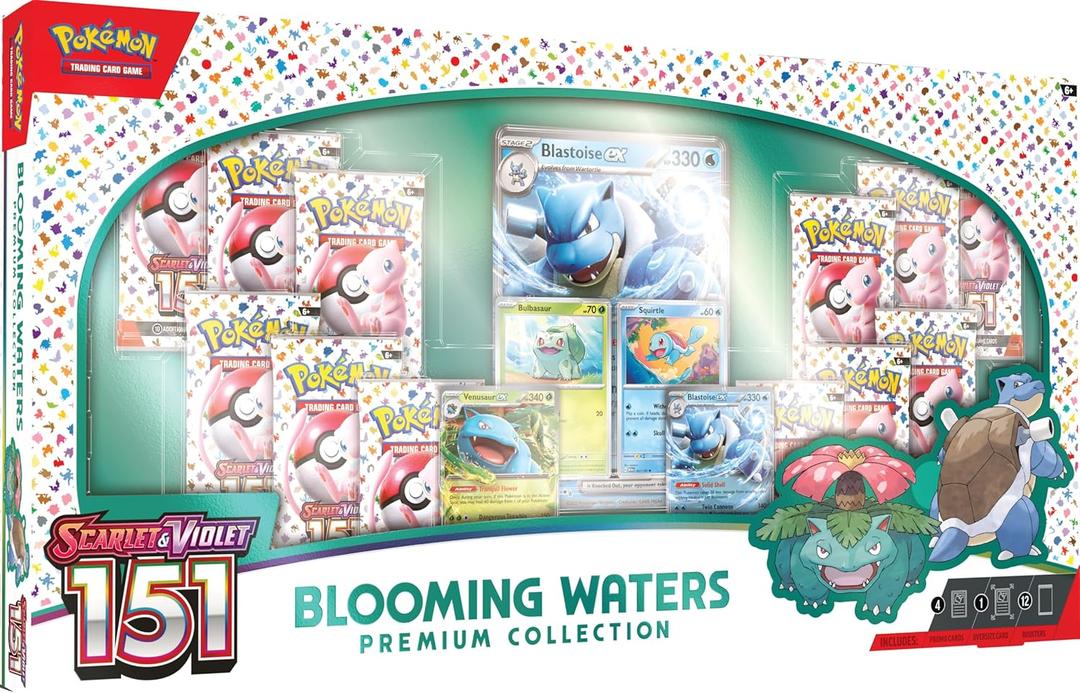 Pokemon TCG: Blooming Waters 151 Premium Collection - 12 Packs, Promos Pokemon TCG: Blooming Waters 151 Premium Collection - 12 Packs, Promos