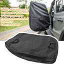 13110001 Hard Door Storage Bag with Handle for 1976-2023 Jeep Wrangler JK JKU JL JLU TJ YJ CJ Sports Sahara Freedom Rubicon Unlimited Gladiator JT 2-Door 4-Door (Black 4 Pack)