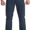 LOOGU Men's Water Resistant Tactical Pants, Ripstop Cargo Pants with Multi-Pockets Hiking Work Outdoor (30W x 30L, Navy)