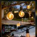 Brightown 108FT 52LED Solar String Lights Outdoor with Remote & USB Port, Shatterproof Bulbs, Dimmable & Timable, 3 Modes, Patio Lights Solar Powered with Mount Clips for Camping Backyard Garden Decor