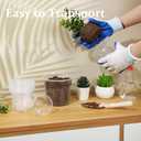 40 Pack 4/5/6/7 Inch Clear Nursery Pots with Drainage and Saucer, Clear Plastic Planter Pots for Plants, Flexible Seed Starting Pots for Succulents, Small Herbs, Annual Flowers