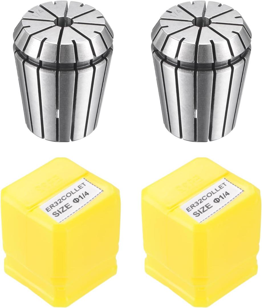 ER32 Spring Collet 1/4" Chuck for CNC Engraving Machine Lathe Milling Tool 2 Pcs