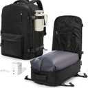 VGCUB Vacuum Backpack Travel with Electric Pump Vacpack System Storage Carry on Work Laptop Business Waterproof College Compression Personal Item Daypack Backpacks for Women Men Black, XXL