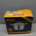 Kirecoo Stainless Steel Stock Pot - 8 Quart Heavy Duty Induction Cooking Pot with Visible Lid for Pasta, Soup, Spaghetti, Nonstick Thick Bottom Big Stockpot, Deep Cookware for Canning, Boiling, Simmer