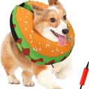 Dog Cone Collar Alternative, Inflatable E Collar for Dogs - Waterproof, Comfy Pillow (Orange, XL Neck:19.68'-29.6')