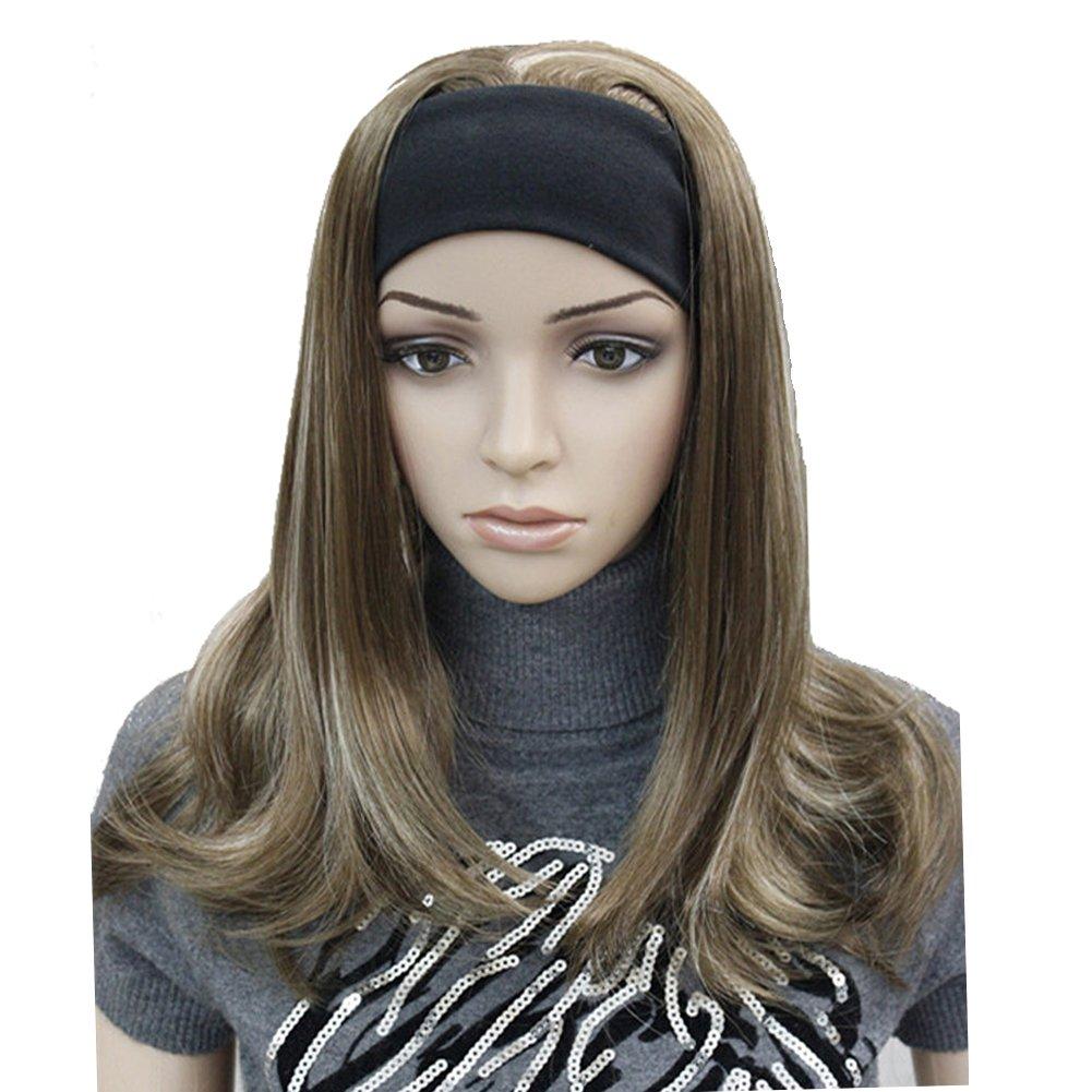 Lydell Long Straight Wave Headband Synthetic Wigs (12TT26 Brown Highlighted)