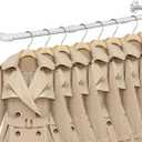 Industrial Iron Pipe Clothes Hanging Bar DIY Wall-Mounted Garment Rack Heavy Duty Clothing Rack for Bedroom, Laundry Room, Closet Storage (White 40 inch)