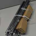 Double Curtain Rod, 1 Inch Black Extra Long Dual Curtain Rods 72 to 144 Inch with Aluminium Modern End Cap Finial, Adjustable Heavy Duty Window Treatment Rods, Telescopic Metal Double Drapery Pole Set