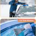 EcoNour 27" Aluminum Snow Brush 4 Pack with Ice Scrapers for Car Windshield and Window | Car Snow Scraper and Brush with Ergonomic Foam Grip Winter Accessories (Orange, Pink, Green, Blue)