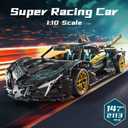 Race Cars for Adults, 1:10 Sport Car Building Block Sets,Technical Racing Vehicle MOC Collectible Model Engineering Toys Kit Birthday for Men Teens Boys Car 12-16,14+ 2112 PCS, Large