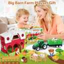 Toddler Toys for 1 2 3 Years Old Boys and Girls, Farm Animals Big Barn Toy, Farm Animal Set with Farms Play Mat, Toddler Educational Montessori Toys, Christmas Birthday Gift for Toddlers Boy and Girl