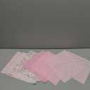 7Pcs 20" x 20" Cotton Fabric DIY Making Supplies Quilting Patchwork Fabric Fat Quarter Bundles DIY for Quilting Cotton Patchwork Cushions (Mix Pink, 9.8"*9.8"(25cm*25cm))