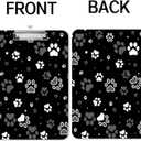 Fashion A4 Clipboard, Standard Letter Size 9" x 12.5", Decorative Wooden Clipboard with Low Profile Metal Clip for Office, School, Teachers, Cute Dog Paw