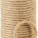 Natural Jute Twine, 8MM x 100FT Jute Rope Roll, Heavy Duty Thick Twine for Cat Scratching Post, Bundling, Gardening and DIY Crafts