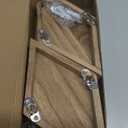 Chunful 2 Pcs Wooden Wall Planter Decor Hanging Fake Plants Greenery Flowers Holder Vase Boxes for Wall Bohemian Farmhouse Room Kitchen Office Indoor Decoration(Wooden Color,7.1 x 4.7 x 1.2 Inches)