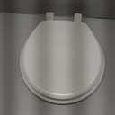 Mayfair Cassel Slow Close Toilet Seat, Easy Clean, Non Slip Premium Wood Seat, Easy Install, Made in USA, Round, White