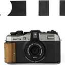 2 x Leatherette with self-Adhesive for Pentax 17 (3 colorways) (Black)