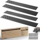 BATODA 16" Countertop Mounted Support Brackets (4 pcs) for Granite - Heavy Duty L Shelf Bracket - DIY Open Shelving Knee Wall Support - Mounting Hardware Included (Pack 4)