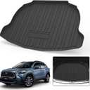 Cargo Liner for Toyota Corolla Cross 2022-2025(Fits Models Without JBL Subwoofer in Cargo Area) - All Weather Heavy Duty Waterproof Rear Cargo Tray Trunk Floor Mat(Not Fit Toyota Corolla)