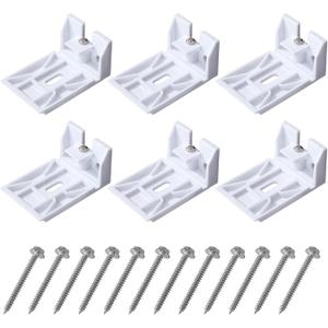 6 Pack 3/4" Blinds Shade Bracket Replacement for Hunter Douglas Duette Bracketm, Blind Mounting Brackets Fit for Honeycomb, Duette, Cellular, Applause Shades - White