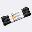 BB BROTHER BROTHER Dress Shoe Laces (3 Pairs) Round Waxed 100% Cotton Oxford Shoelaces (32 (81 cm), Black)