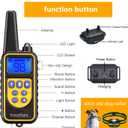 Dog Training Collar for 2 Dogs, 3300ft Remote Dog Shock Collar with Night LED Light, IPX7 Waterproof Rechargeable E-Collar, 4 Modes (Beep, Vibration, Shock) for Small Medium Large Dogs