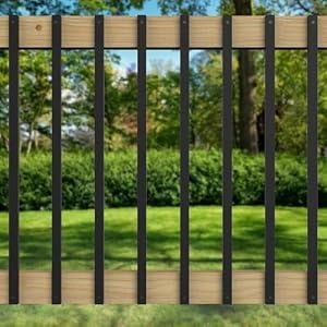 Metty Metal 60 Pack 38 inch Deck Balusters with End Caps&Screws-Upgraded Rectangle Metal Railing Spindles Kit for Decks, Porch, Staircase, Outdoor Balustrade