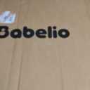 Babelio Baby Gate for Stairs, Kitchen & Doorways, 26-43" W 28" H No Bottom Bar| Easy Installation| One-Handed Operation| Auto-Close| Hardware Mount (Drill Needed) Safety Dog/Pet Gate Indoor (White)