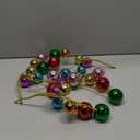 4 Pcs Christmas Tree Ball Floral Pick and Spray 15 Inch Multicolored Plastic Ball Branches Glossy Shapeable Stems Xmas Shatterproof Decor for Vase Tree Topper Wreath Garland Holiday Party