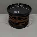 ZHU YAN 2 Pack Flush Mount Ceiling Light,Farmhouse Hallway Lighting Fixtures, Industrial Light Fixtures Ceiling Mount for Kitchen, Entryway, Bedroom, E26 Base (10in-Rustic Black)