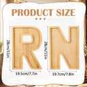 2 Pcs RN Charcuterie Board Letters 11 Inch Nursing Bamboo Food Serving Tray Rn Letters for Class of 2026 Congrats Party Supply Reusable Grad Table Centerpiece Decoration Snack Dish