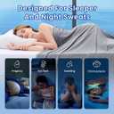 Topcee Cooling Blanket (90"x90"Queen Size) for Sweats Absorbs Heat to Keep Adults Cool on Warm Nights, Q-Max 0.5 for Hot Sleepers, Ultra-Cool Lightweight Blanket for Bed